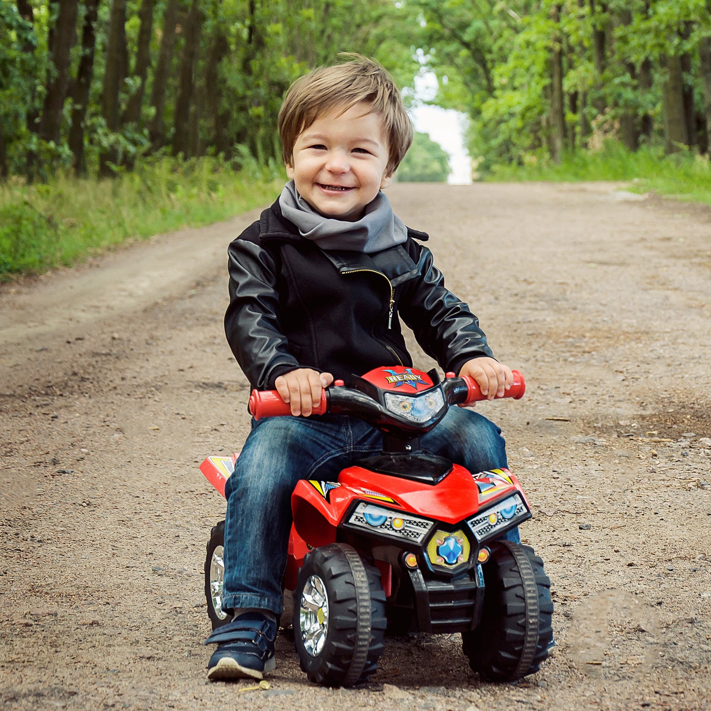 Kids Ride On Quad Bike, 60Lx38Wx42H cm in Red | HOMCOM-8
