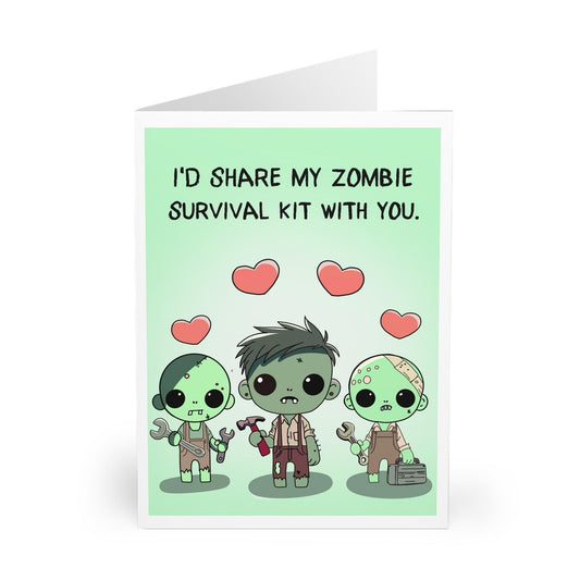 Zombie Survival Kit Card – Funny Love & Apocalypse Humor - mezetto KEOLIX KEOLIX